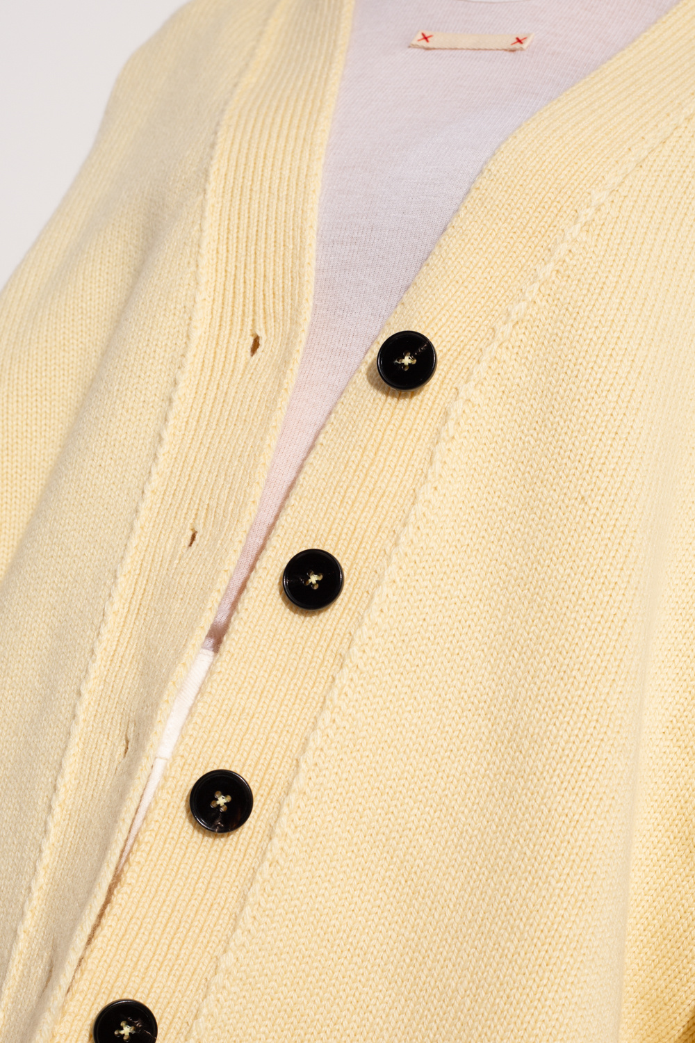 Yellow sales cashmere cardigan